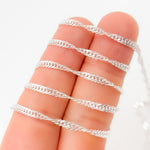 Load image into Gallery viewer, Sterling Silver Singapore Link Chain