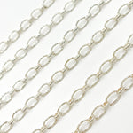 Load image into Gallery viewer, Sterling Silver Textured Long and Short Link Chain