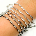 Load image into Gallery viewer, Cubic Zirconia Small Oval Shape Connected Chain