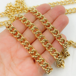 Load image into Gallery viewer, Gold Plated 925 Sterling Silver Hollow Round Curb Chain.