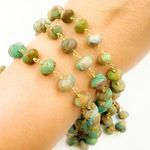 Load image into Gallery viewer, Copper Turquoise Gold Plated Wire Chain