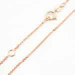 Load image into Gallery viewer, 14K Solid Rose Gold Diamond Cut Cable Chain with Extender