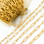 Load image into Gallery viewer, Gold Plated Matt Sterling Silver Paperclip Chain