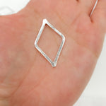 Load image into Gallery viewer, 35MM White Sterling Silver Brushed Diamond Connector