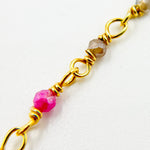 Load image into Gallery viewer, Gold Plated Sterling Silver Multi Gemstone Wire Chain