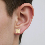 Load image into Gallery viewer, EFZ53579. 14K Solid Gold Circle Stud Earrings