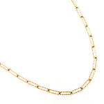 Load image into Gallery viewer, 14K Solid Gold Hammered Paperclip Chain