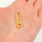 Load image into Gallery viewer, Gold Plated Sterling Silver Oval Clasp