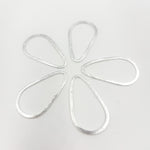 Load image into Gallery viewer, 35MM White Sterling Silver Brushed Drop Connector