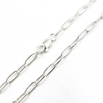 Load image into Gallery viewer, Sterling Silver Smooth Paperclip Necklace