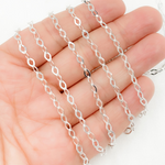 Load image into Gallery viewer, 925 Sterling Silver Flat Rhomb Link Chain.