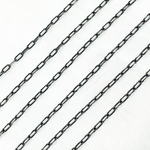 Load image into Gallery viewer, Black Rhodium Sterling Silver Cable Link Chain