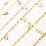 Load image into Gallery viewer, Mix Shape Cubic Zirconia Dangle Chain