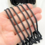 Load image into Gallery viewer, Sterling Silver Black Rhodium Matt Finish Curb Chain