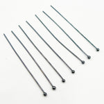 Load image into Gallery viewer, HPB2BR. 24 Gauge Black Rhodium Sterling Silver Ball 1.5 Inch Headpin