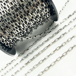 Load image into Gallery viewer, Oxidized Sterling Silver Diamond Cut Box Link Chain