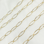 Load image into Gallery viewer, Gold Plated 925 Sterling Silver Diamond Cut Oval Link Chain