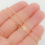 Load image into Gallery viewer, 14K Solid Yellow Gold Cable Necklace
