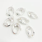 Load image into Gallery viewer, 17MM White Sterling Silver Oval Clasp