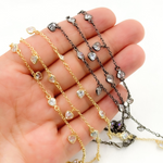 Load image into Gallery viewer, Cubic Zirconia Heart Shape Dangle & Connected Wire Chain