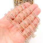 Load image into Gallery viewer, Tri-color Sterling Silver Paperclip Chain