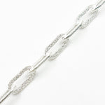 Load image into Gallery viewer, Sterling Silver Matt Flat Paperclip Chain