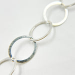 Load image into Gallery viewer, Sterling Silver Flat Round Link Chain