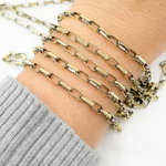 Load image into Gallery viewer, Two Tone Black Rhodium and Gold Plated Paperclip Chain