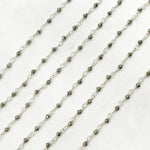 Load image into Gallery viewer, Pyrite 925 Sterling Silver Wire Chain