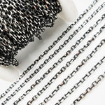 Load image into Gallery viewer, Black Rhodium Sterling Silver Diamond Cut Box Chain