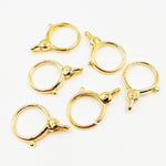 Load image into Gallery viewer, 23MM Gold-plated Sterling Silver Round Trigger Clasp