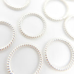Load image into Gallery viewer, Gauge White Twisted Close Jump Ring