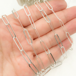 Load image into Gallery viewer, 925 Sterling Silver Flat Paperclip Link Chain