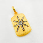 Load image into Gallery viewer, Diamond & Sterling Silver Rectangle Star Pendant