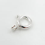 Load image into Gallery viewer, 7MM White Sterling Silver Spring Ring Clasp