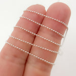 Load image into Gallery viewer, Sterling Silver Diamond Cut Ball Chain