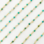 Load image into Gallery viewer, Turquoise Gold Plated 925 Sterling Silver Wire Chain