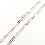 Load image into Gallery viewer, Sterling Silver Flat Long and Short Links Necklace
