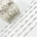 Load image into Gallery viewer, Sterling Silver Flat Paperclip Link Chain