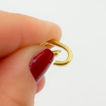 Load image into Gallery viewer, 14MM Gold-plated Sterling Silver Oval Clasp