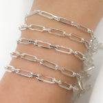 Load image into Gallery viewer, Sterling Silver Diamond Cut Paperclip Chain