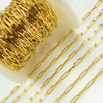 Load image into Gallery viewer, Gold Plated 925 Sterling Silver Diamond Cut Paperclip Chain. Z1GP