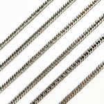 Load image into Gallery viewer, Oxidized Sterling Silver Solid Double Curb Chain