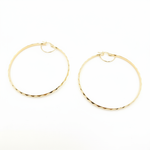 Load image into Gallery viewer, GER103. 14K Solid Gold Twisted Hoop Earrings