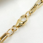 Load image into Gallery viewer, 568/A072/G. 14K Yellow Gold Hollow Smooth and Flat Paperclip Chain