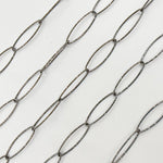 Load image into Gallery viewer, Oxidized Sterling Silver Diamond Cut Oval Link Chain