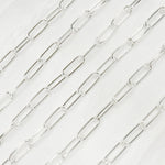 Load image into Gallery viewer, Sterling Silver Smooth Paperclip Link Chain