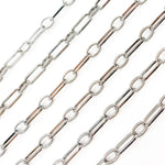 Load image into Gallery viewer, Black Rhodium Sterling Silver Long and Short Link Chain