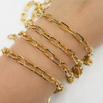 Load image into Gallery viewer, V138GP. Gold Plated 925 Sterling Silver Flat Paperclip Chain