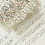 Load image into Gallery viewer, 925 Sterling Silver Flat Figaro Chain